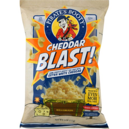 Pirate's Booty Rice & Corn Puffs, Cheddar Blast