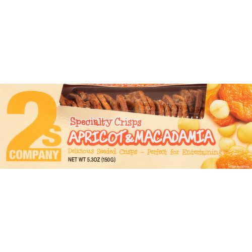 2s Company Specialty Crisps, Apricot & Macadamia