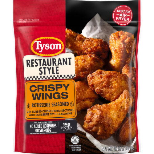 Tyson Tyson Restaurant Style Crispy Wings Rotisserie Seasoned, 16 oz