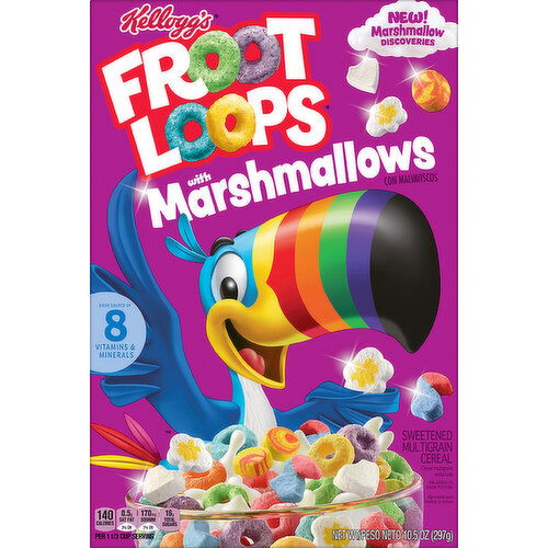 Froot Loops Multigrain Cereal, with Marshmallows, Sweetened