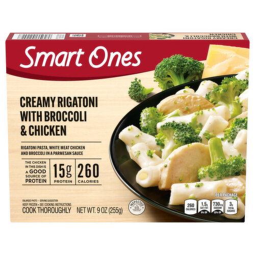 Smart Ones Savory Italian Recipes Creamy Rigatoni with Broccoli & Chicken