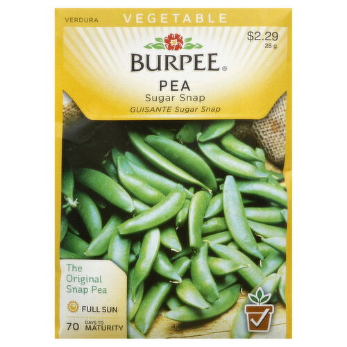 Burpee Seeds, Pea, Sugar Snap