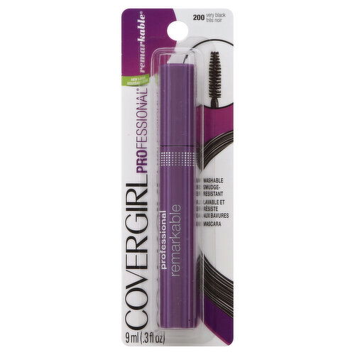 CoverGirl Mascara, Washable, Very Black 200