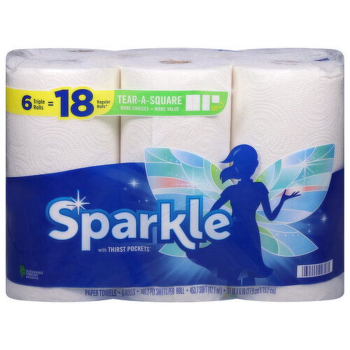 Sparkle Paper Towels, 2-Ply - 6 Each