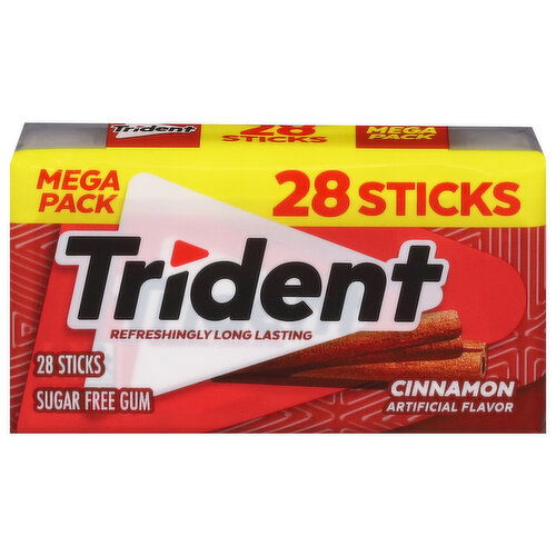 Trident Gum, Sugar Free, Cinnamon, Mega Pack