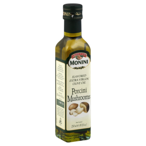 Monini Olive Oil, Flavored Extra Virgin, Porcini Mushrooms