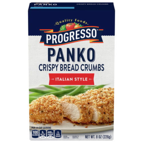 Progresso Bread Crumbs, Crispy, Panko, Italian Style - 8 Ounce