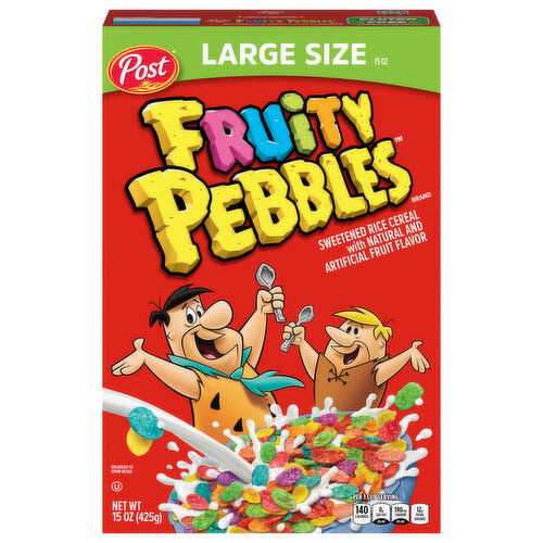 Fruity Pebbles Cereal, Large Size