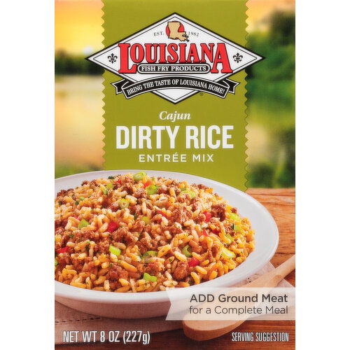 Louisiana Fish Fry Products Entree Mix, Dirty Rice, Cajun