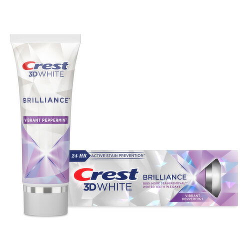 Crest 3D White Brilliance Vibrant Peppermint Teeth Whitening Toothpaste