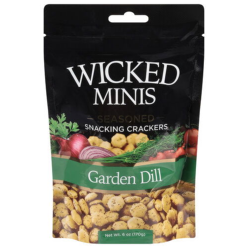 Wicked Minis Snacking Crackers, Garden Dill, Seasoned