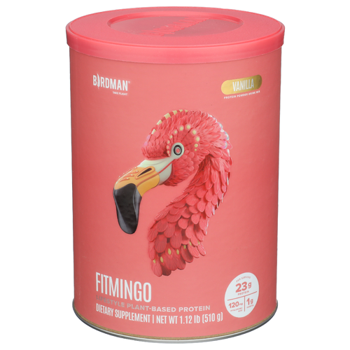 Birdman Vanilla Fitmingo Lifestyle Vegan Protein Powder - 1.12 Pound Image 1 of 4