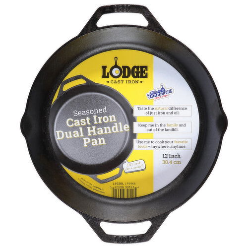 Lodge Pan, Dual Handle, Seasoned, 12 Inch