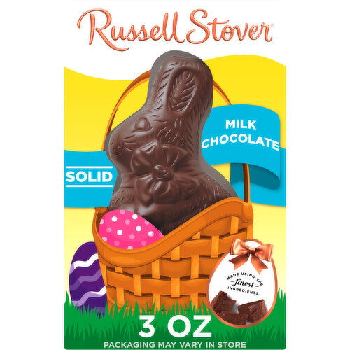 Russell Stover Easter Bunny Solid Milk Chocolate Candy Rabbit