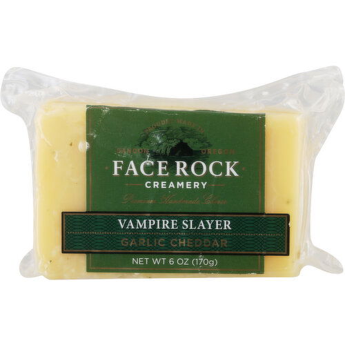 Face Rock Creamery Cheese, Vampire Slayer, Garlic Cheddar