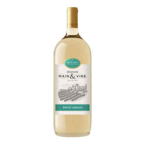 Beringer Main & Vine Pinot Grigio California White Wine, 1.5 L    