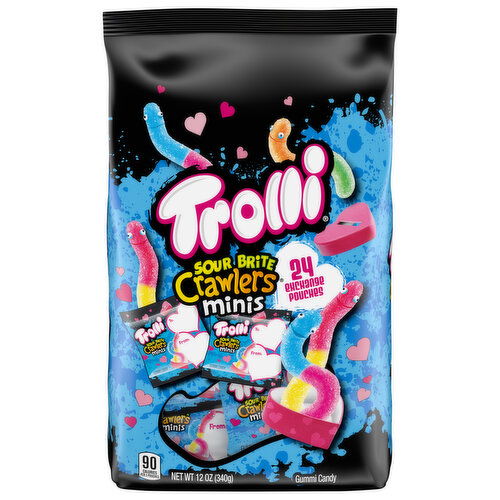 Trolli Gummi Candy, Sour Brite Crawlers, Minis