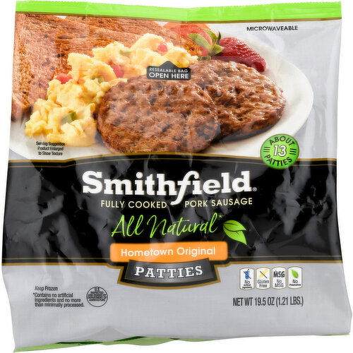 Smithfield Pork Sausage Patties, Hometown Original