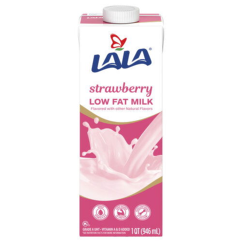 Lala Milk, Low Fat, Strawberry