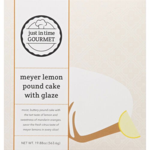 Just in Time Gourmet Pound Cake, with Glaze, Meyer Lemon