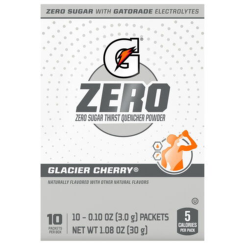 Gatorade Thirst Quencher Powder, Zero Sugar, Glacier Cherry