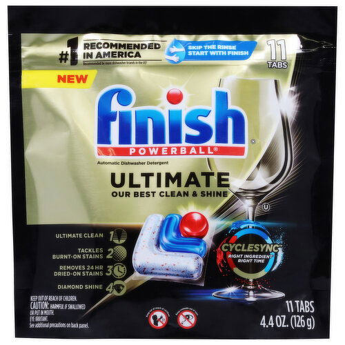 Finish Dishwasher Detergent, Automatic, Ultimate, Tabs