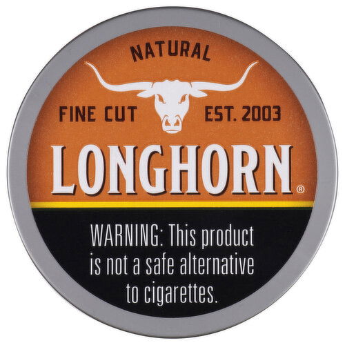 LongHorn Moist Snuff, Natural, Fine Cut