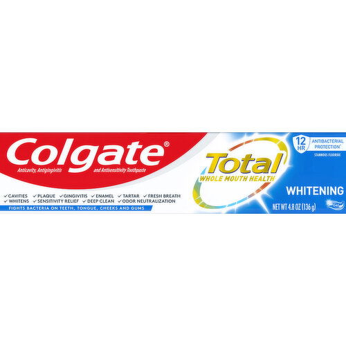 Colgate Toothpaste, Whitening, Gel