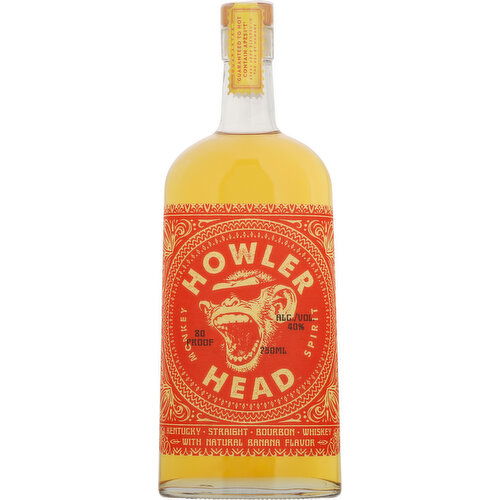 Howler Head Bourbon Whiskey, Kentucky Straight, Banana Flavor - 750 Milliliter