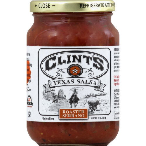 Clint's Salsa, Texas, Roasted Serrano