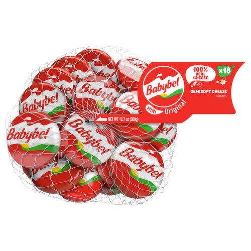 Babybel Semisoft Cheese, Original, Mini