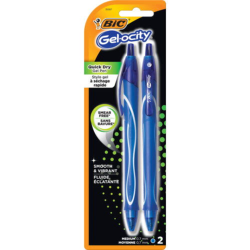 BiC Gel Pens, Medium (0.7mm), Quick Dry, Smooth & Vibrant