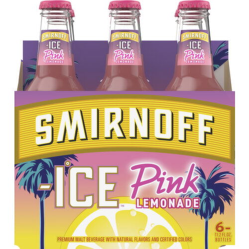 Smirnoff Malt Beverage, Pink Lemonade, Premium