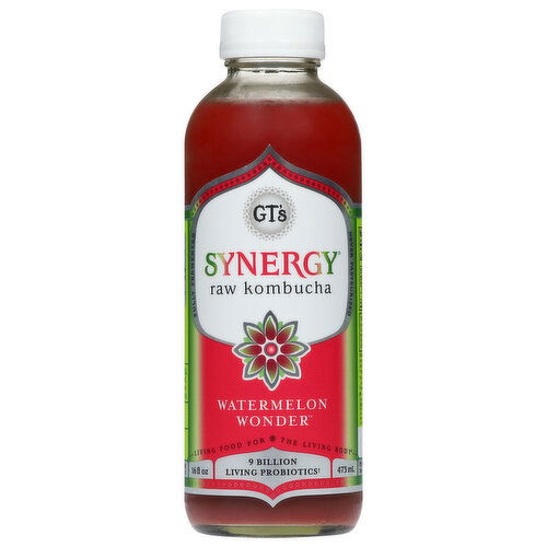 GT's Kombucha, Raw, Watermelon Wonder