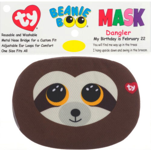 ty Beanie Boo Face Mask, Dangler