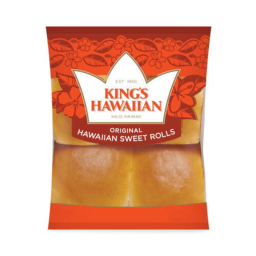 King's Hawaiian Original Hawaiian Sweet Rolls, 4 Count - 4 Ounce