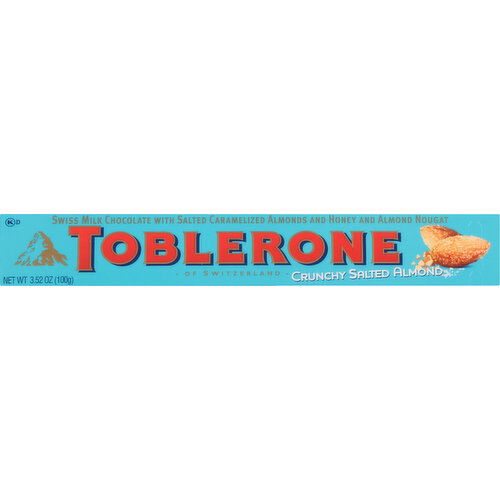 Toblerone Milk Chocolate, Swiss, Crunchy Salted Almond