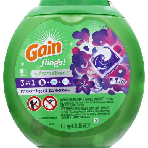 Gain Detergent, +Aroma Boost, 3 in 1, Moonlight Breeze