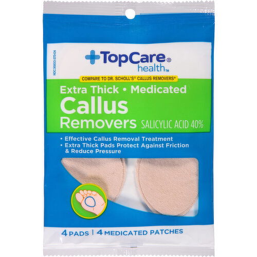 TopCare Callus Removers, Medicated, Extra Thick