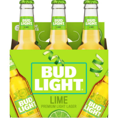 Bud Light Beer, Lager, Premium Light, Lime