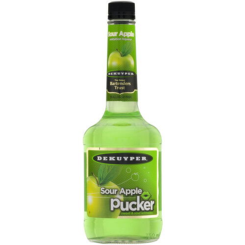 Dekuyper Sour Apple Pucker Schnapps Liqueur, 750 ml    