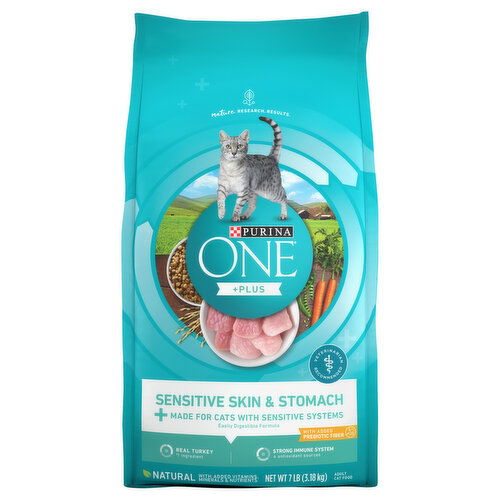 Purina One Cat Food, Natural, Sensitive Skin & Stomach, Adult