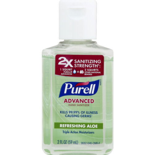 Purell Hand Sanitizer, Advanced, Refreshing Aloe