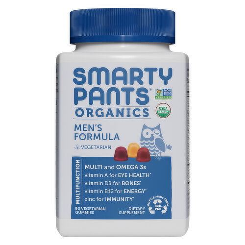 SmartyPants Men's Formula, Organics, Vegetarian Gummies