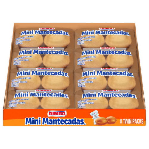 Bimbo Muffins, Vanilla, Mini Mantecadas, Mini, Twin Packs