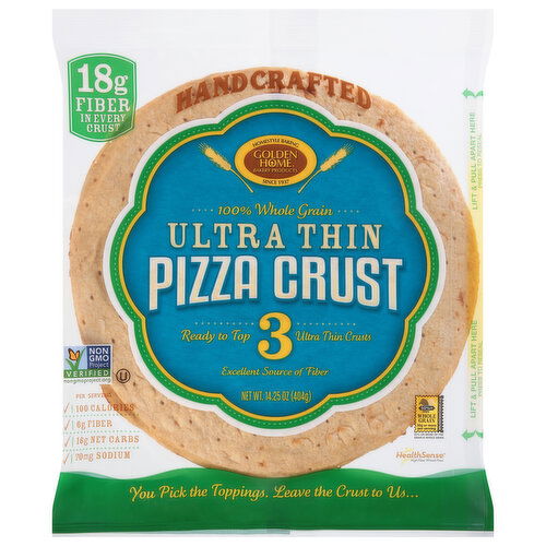 Golden Home Pizza Crust, Ultra Thin, Hand Crafted