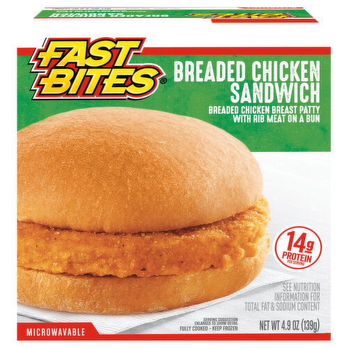 Fast Bites Sandwich, Breaded Chicken