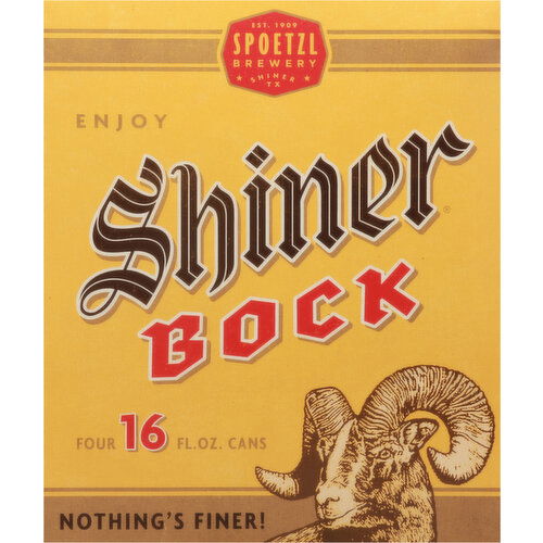 Shiner Beer, Bock - 4 Each