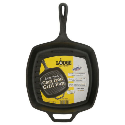 Lodge Grill Pan, Seasoned, 10.5 Inch