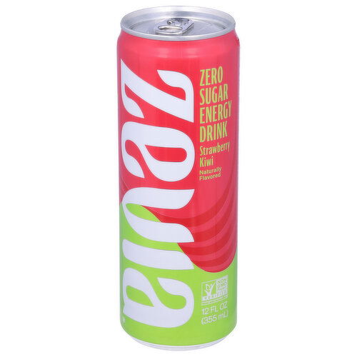 Zevia Energy Drink, Strawberry Kiwi, Zero Sugar